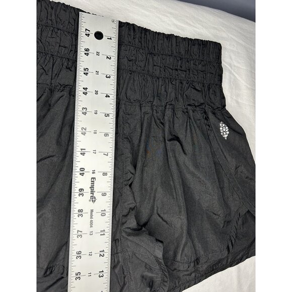 FP Movement The Way Home Shorts Womens Black High Rise Smocked Athletic Lined - Picture 11 of 13